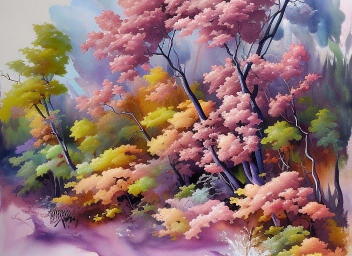 More pink trees