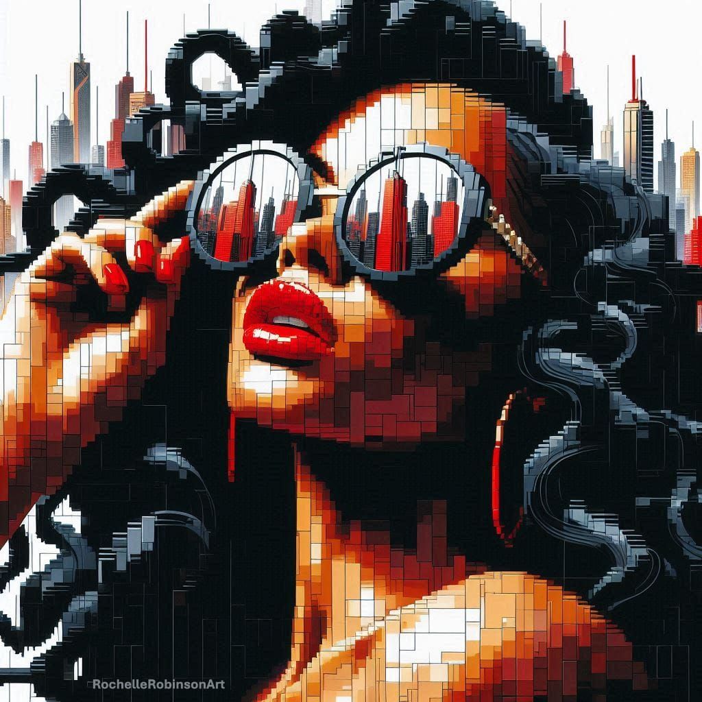 A Woman of the City - Lego Art