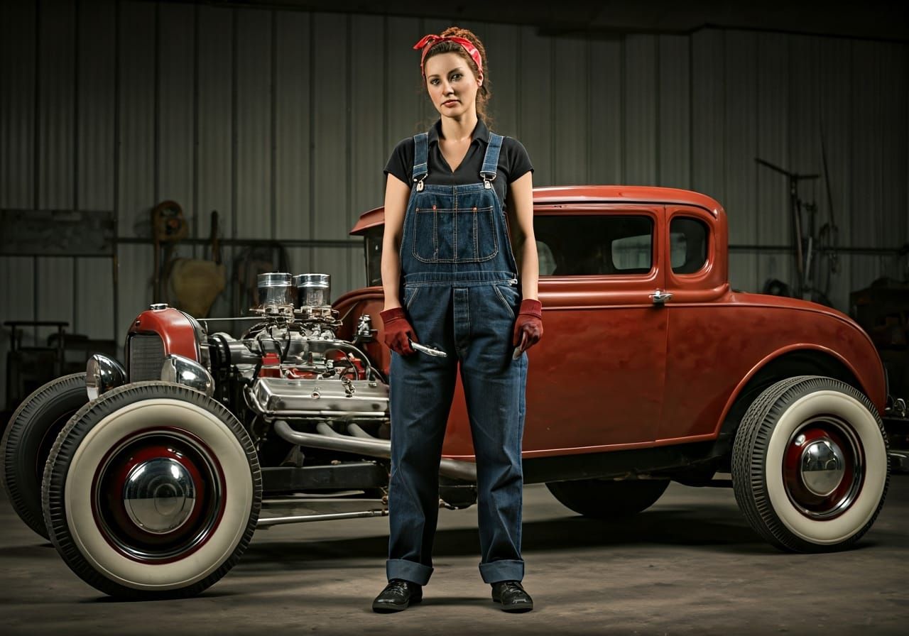 Sandy and her Model A  by @Billy Ruffian