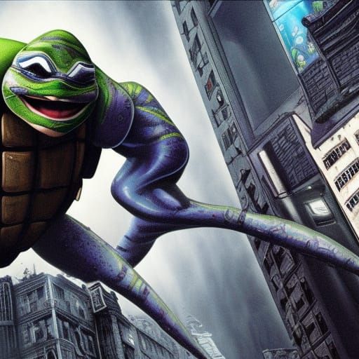 leonardo from teenage mutant ninja turtle, turtle, Stable Diffusion