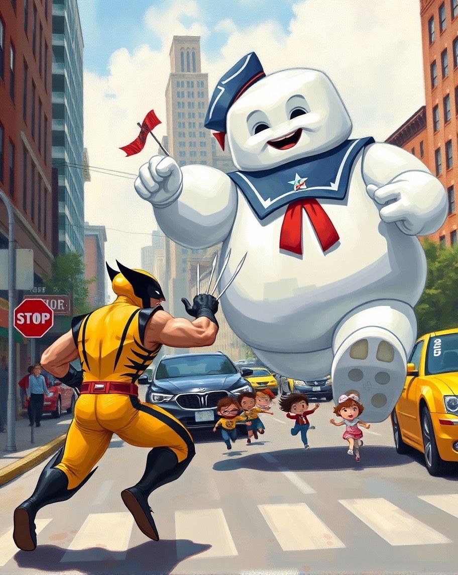 Wolverine Vs Stay Puft Marshmallow Man