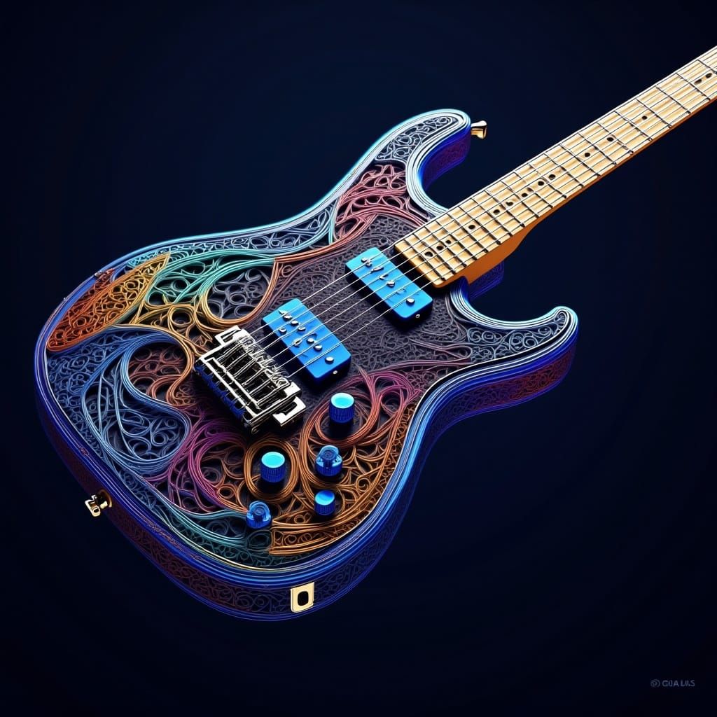 A guitar <lora:String Theory 2:1.0> 