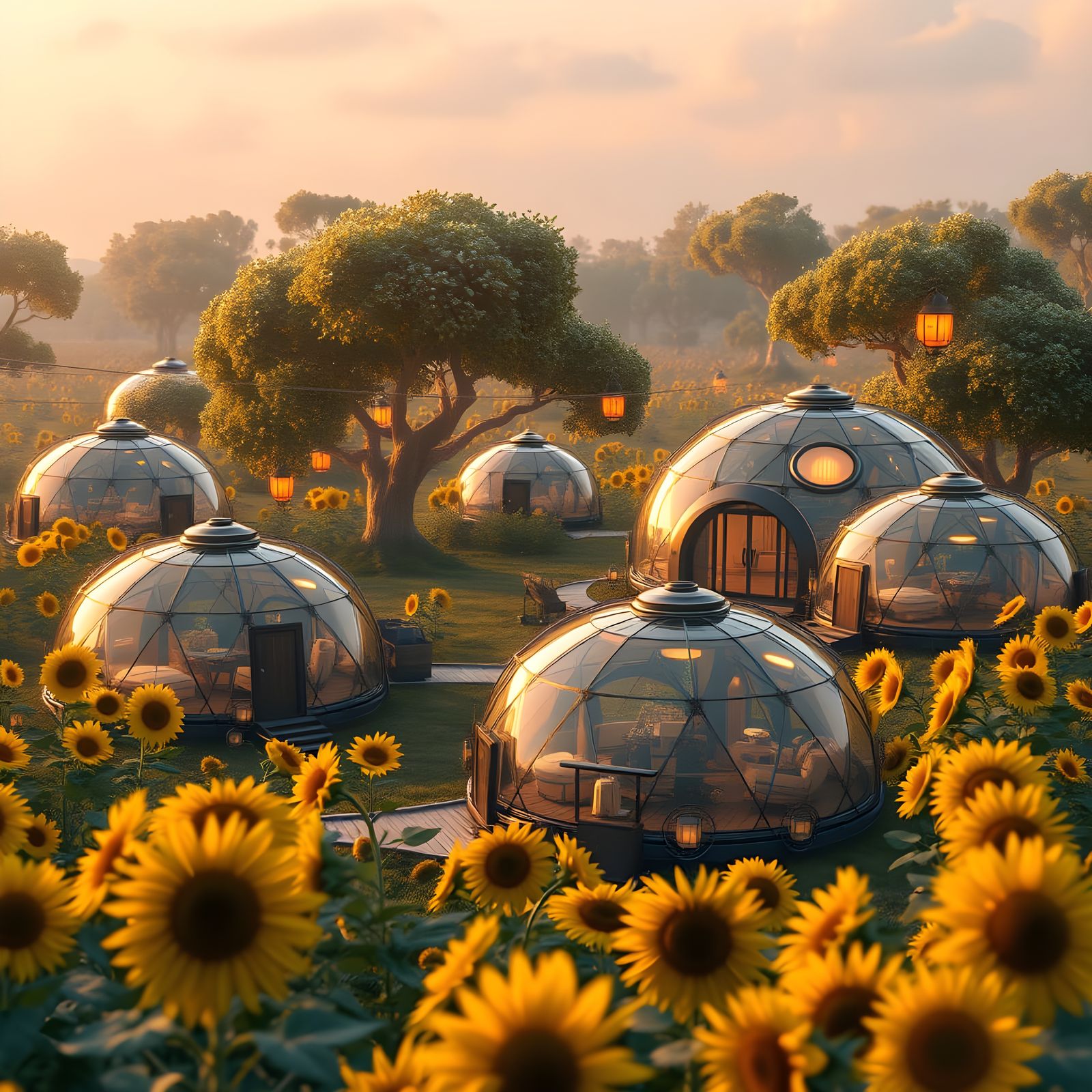 Solarpunk Sunflowers  by @The Green Lady 