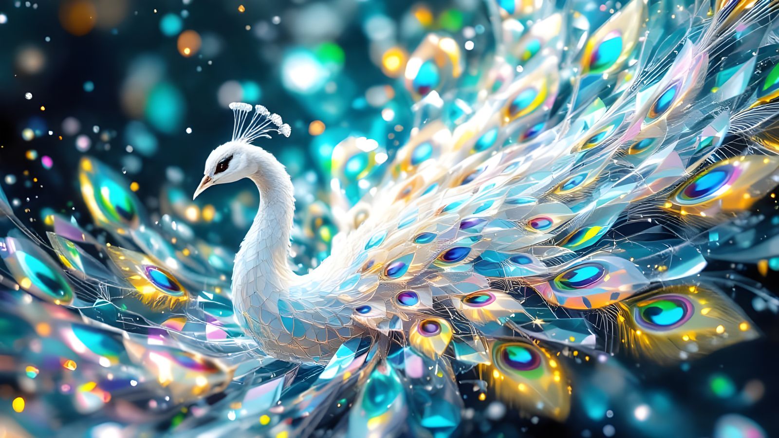 white peacock   by @Ghexghe