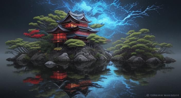 storm background high contrast red lightening multicolored s...