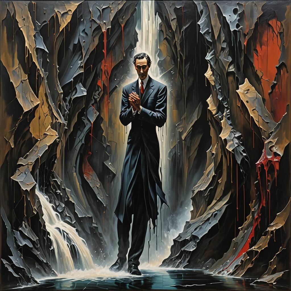 Dark Figure Emerges in Surreal, Gothic Horror