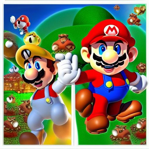 Mario vs an army of toads ,also from Mario