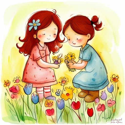 In the garden of friendship, flowers bloom forever. 🌼🌺 AI Generated