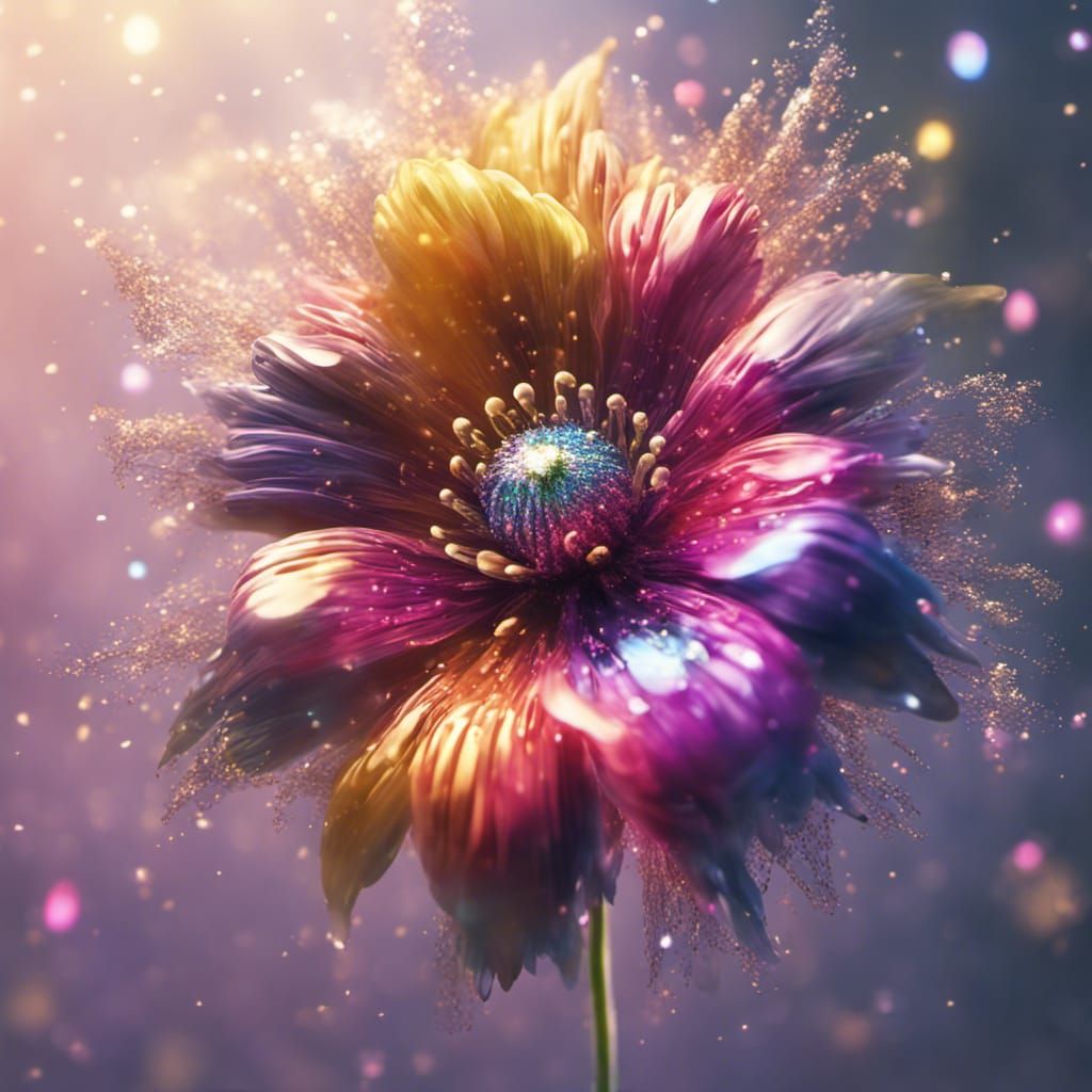 Shiny Flower - AI Generated Artwork - NightCafe Creator