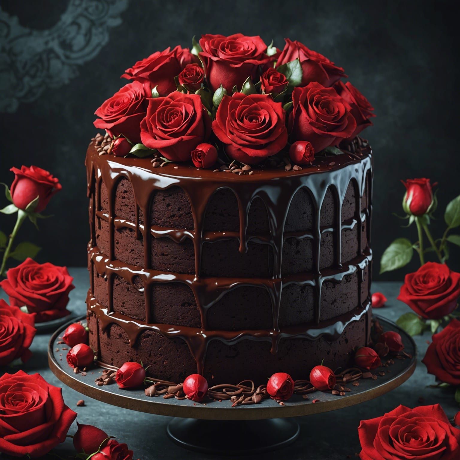 Valentine's Chocolate Cake  by @Lucy