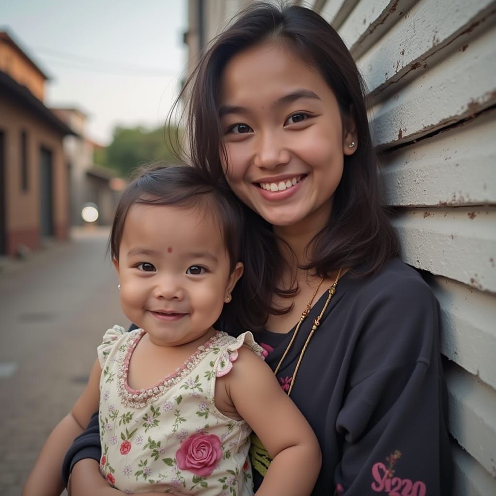 Grandmother Surrounded by Grandchildren in Sunlight