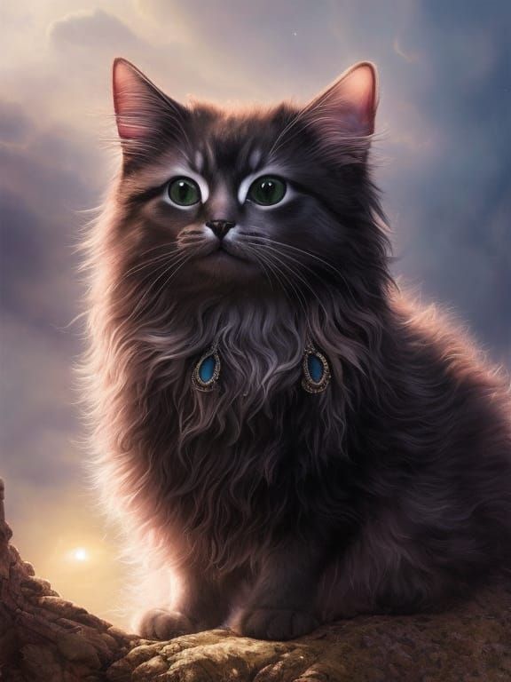 Curious Imperial Cat Queen - AI Generated Artwork - NightCafe Creator