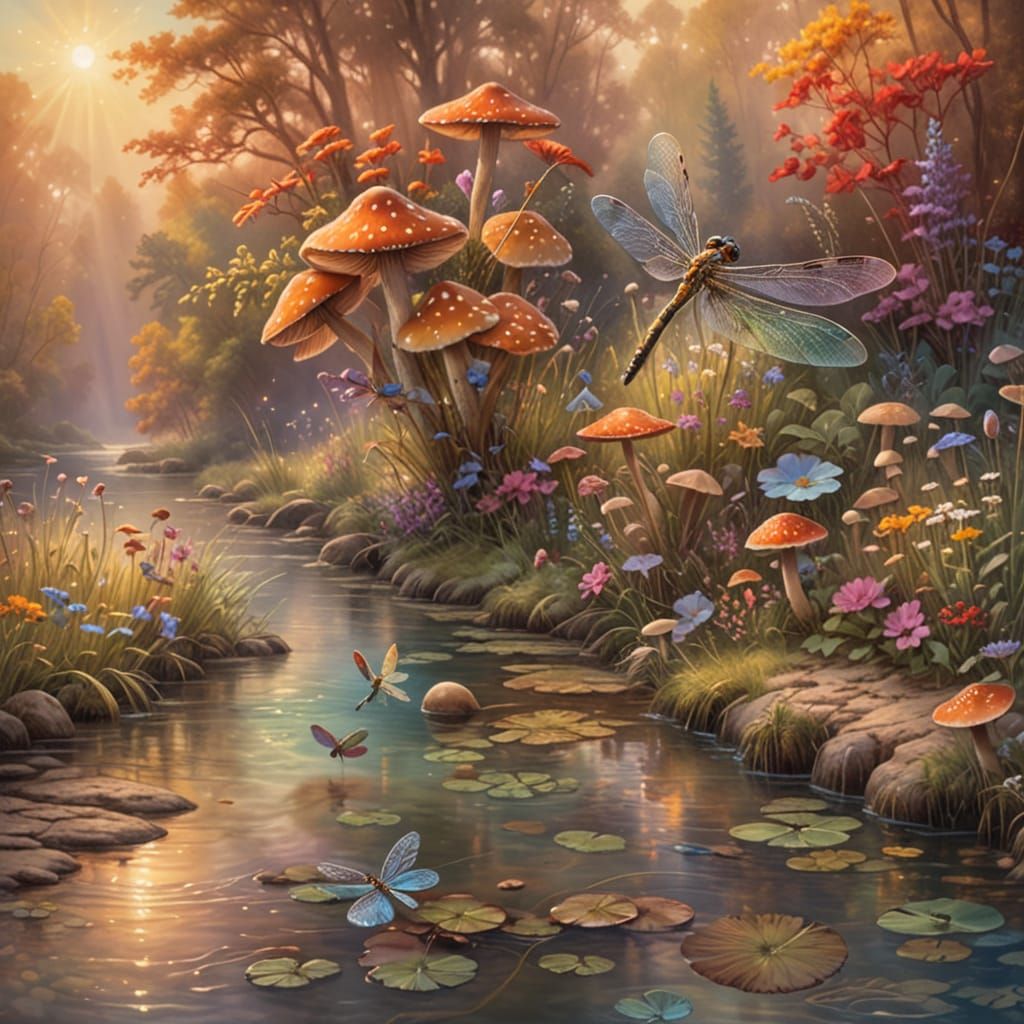 Impressionist River Meadow 🌸💧#3