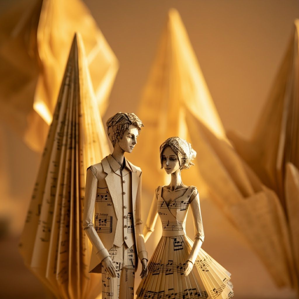 Delicate Paper Sculptures in Dreamlike Setting