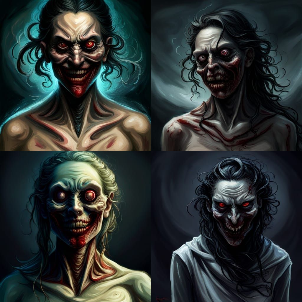 Creepy woman
