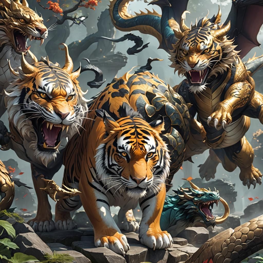 Tiger and dragon combined