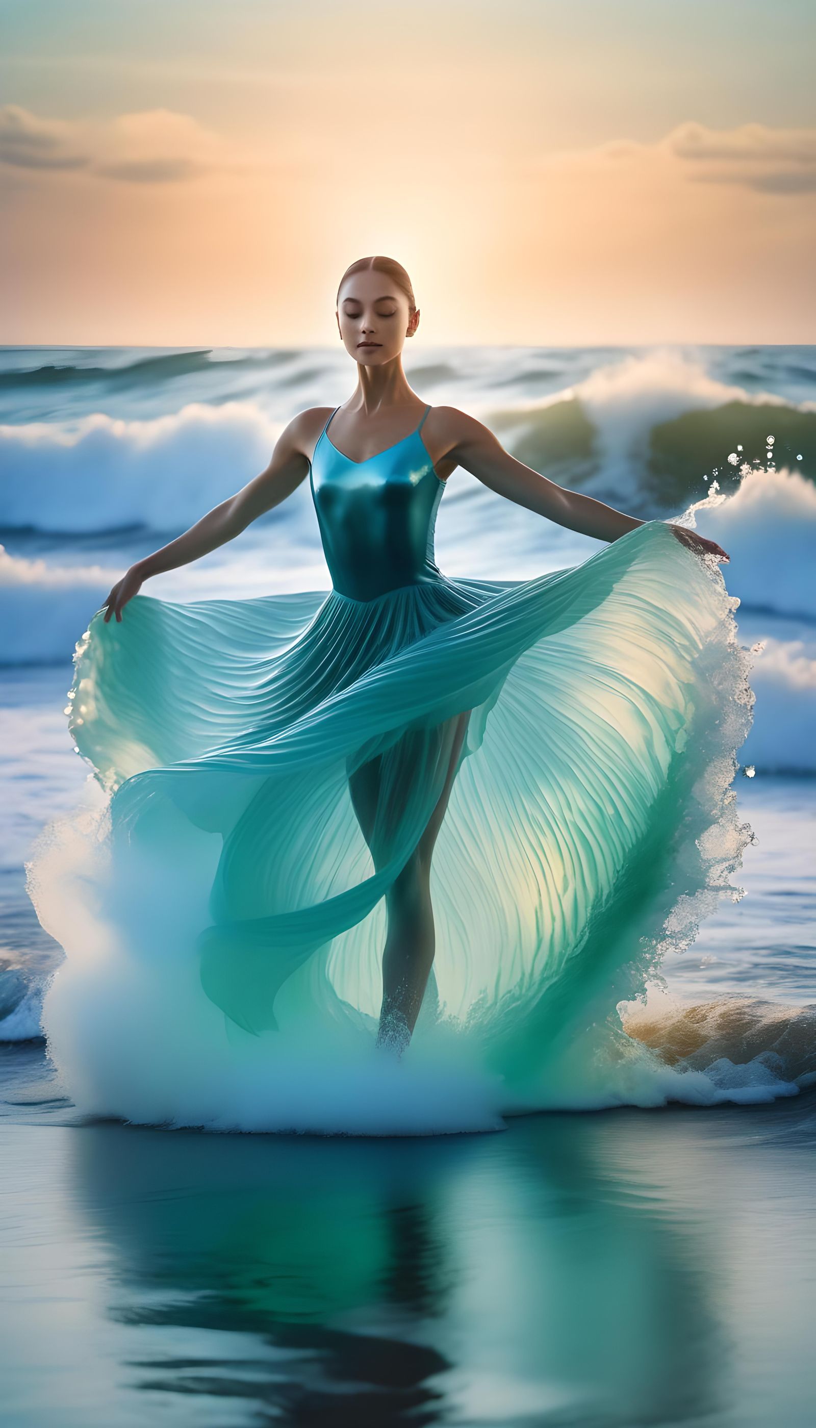 Dancing on the ocean waves  by @Edana