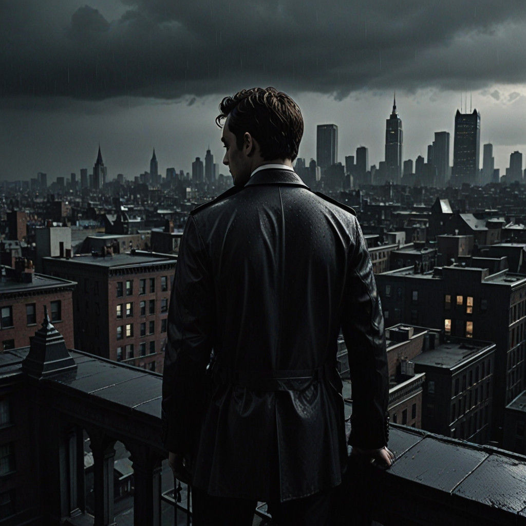 Gritty Urban Noir Film Still in High-Fashion Style