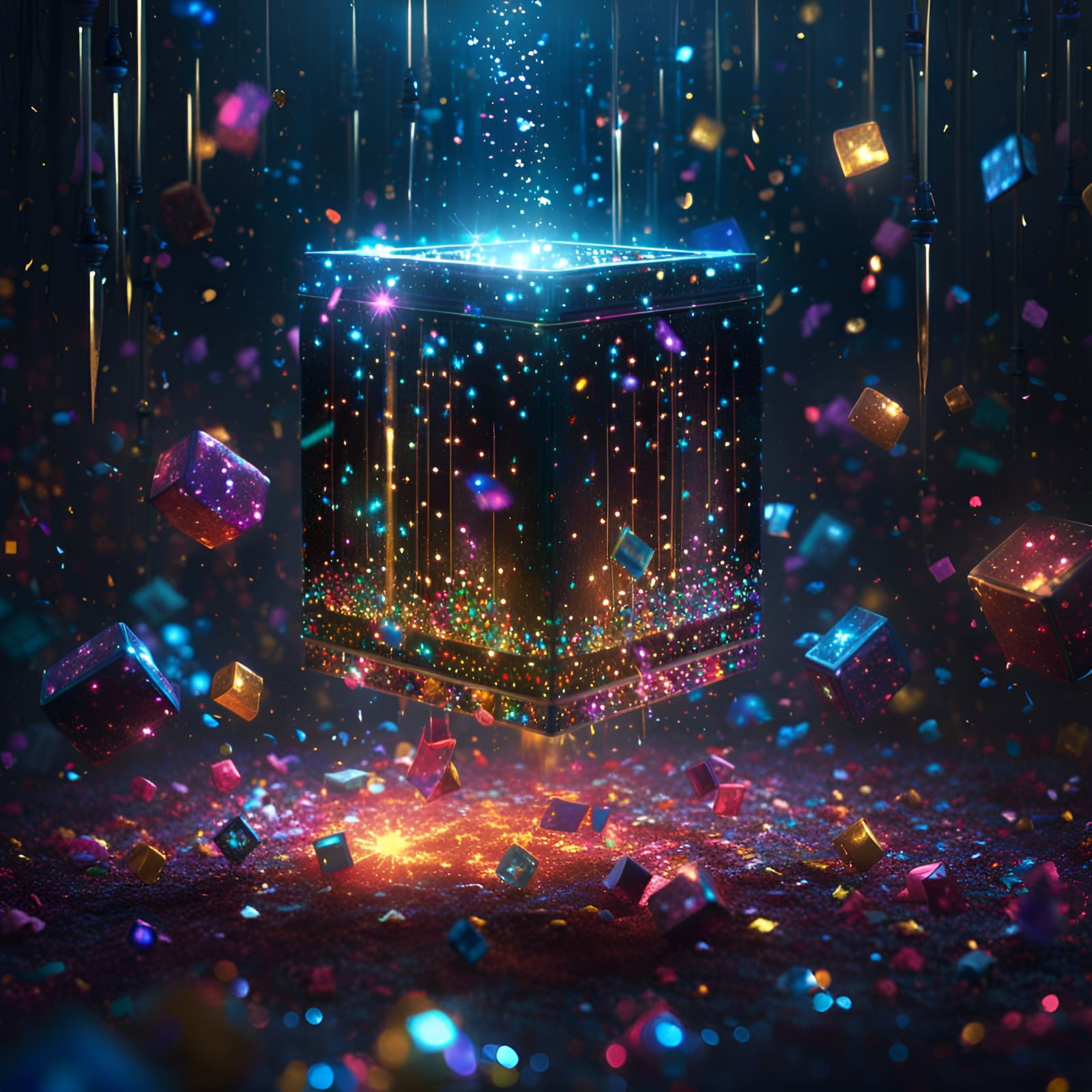 The Glitter Cube  by @KingD4le