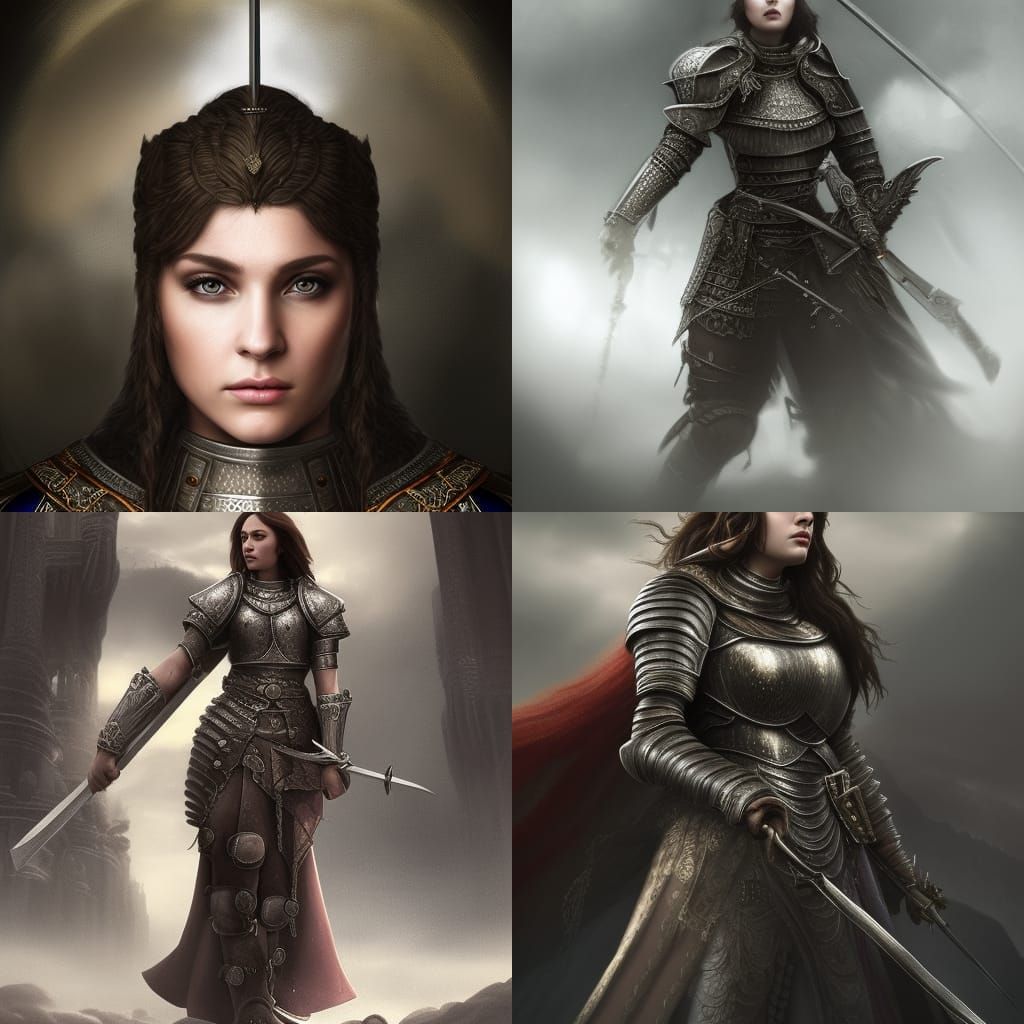 Arlene female knight portrait - AI Generated Artwork - NightCafe Creator