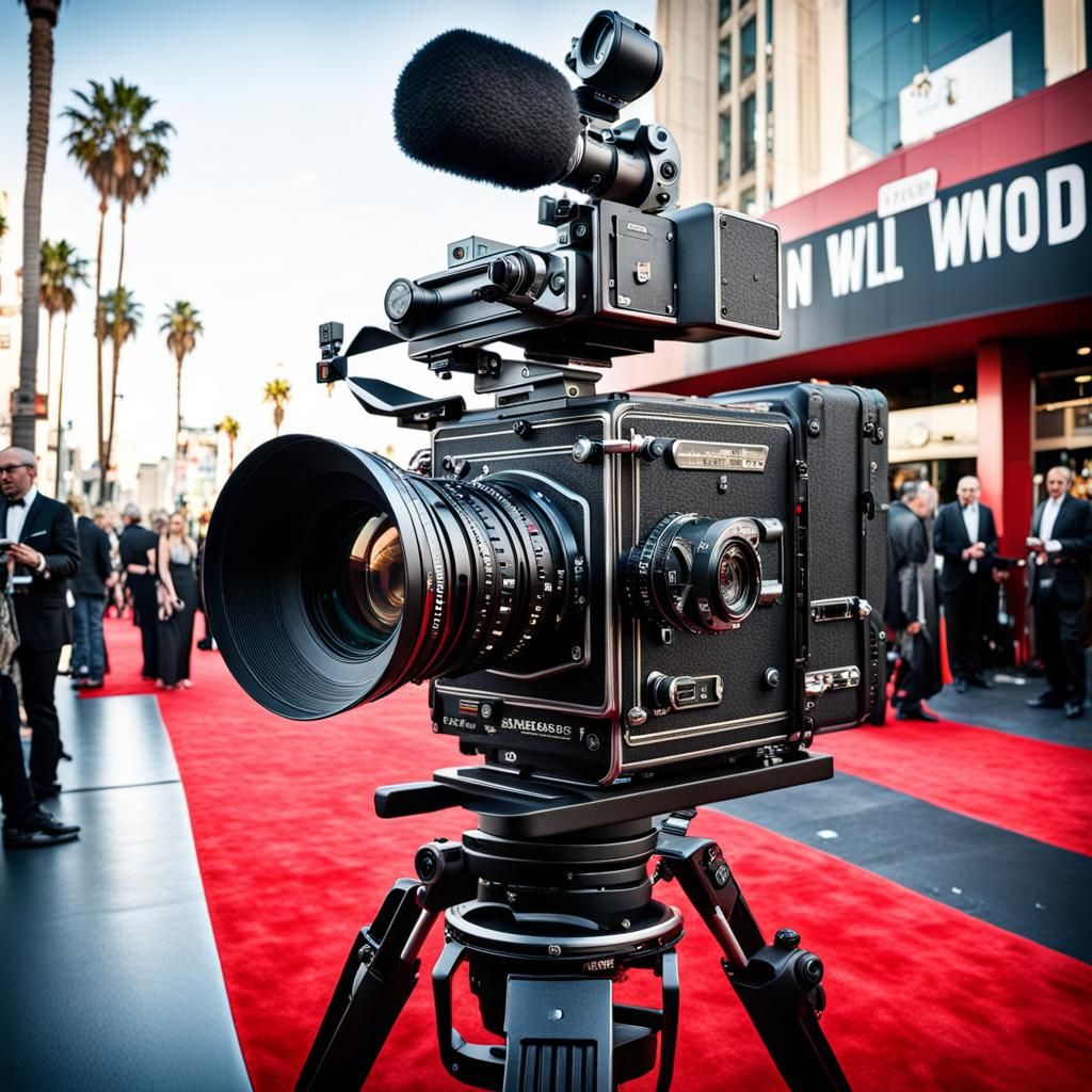High Speed Slow Motion Camera Red Carpet Camera on the red carpet - AI Generated Artwork - NightCafe Creator