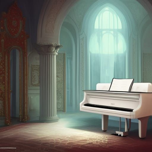 White piano