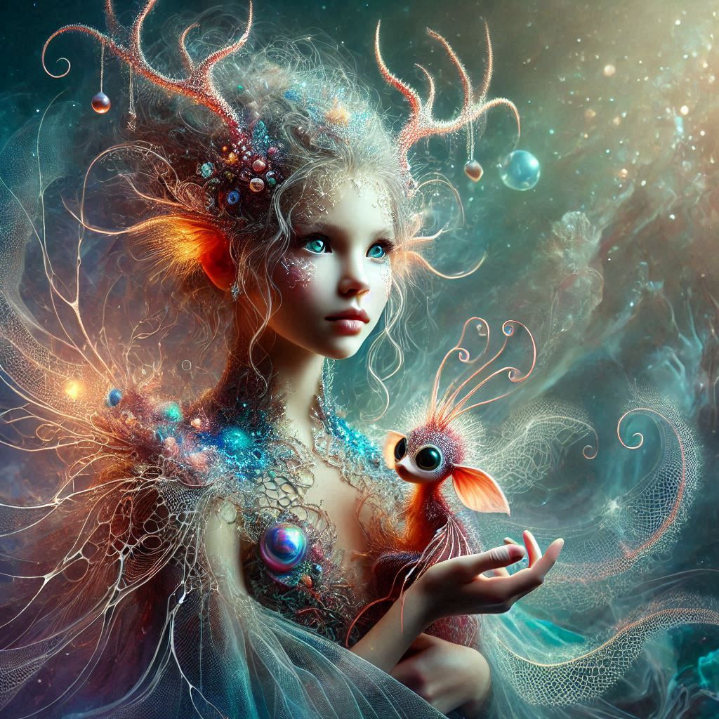 Goddess Holding Wee Munchkin....