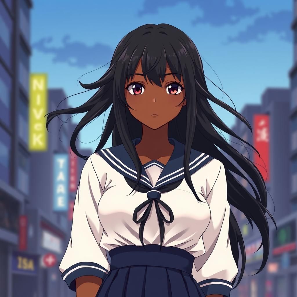 20-year old black women with long hair and with Classic Japa...