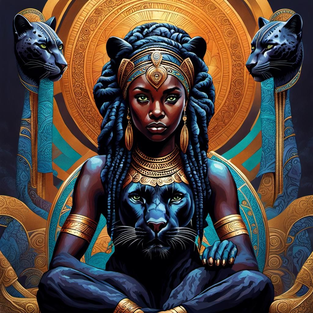 Black panther goddess
