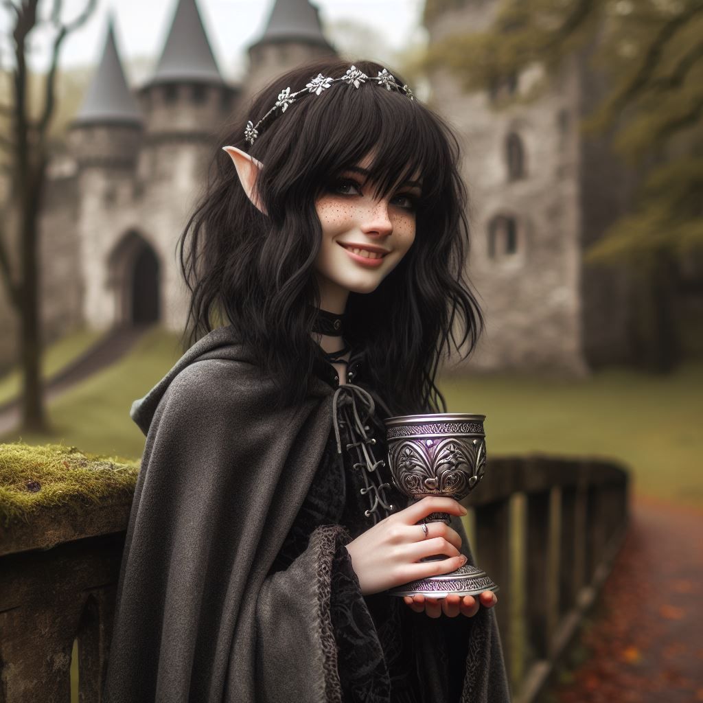 Pretty young freckled elfin girl