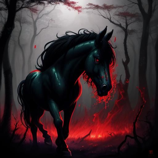 Dark Stallion, eyes of coal