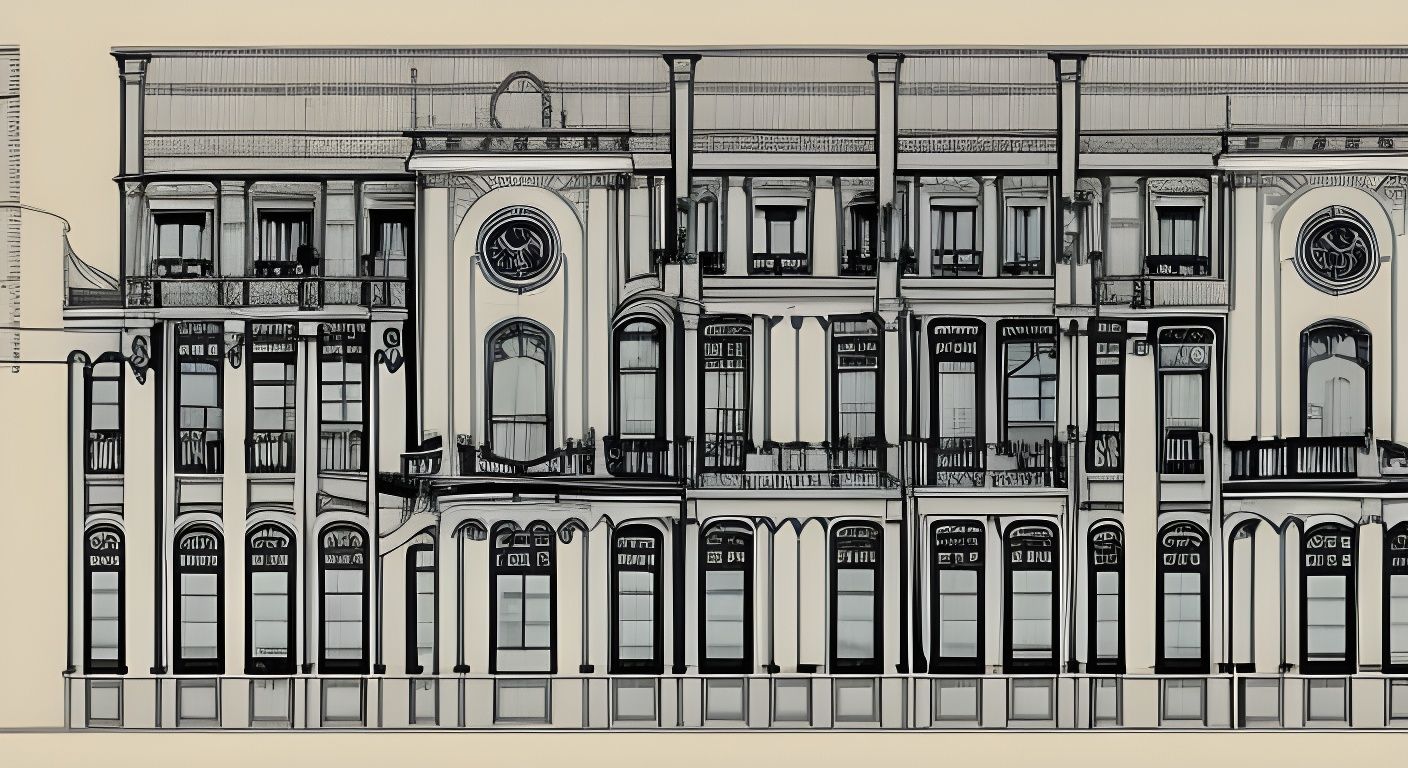 blueprints for art nouveau rococo architecture - AI Generated Artwork ...