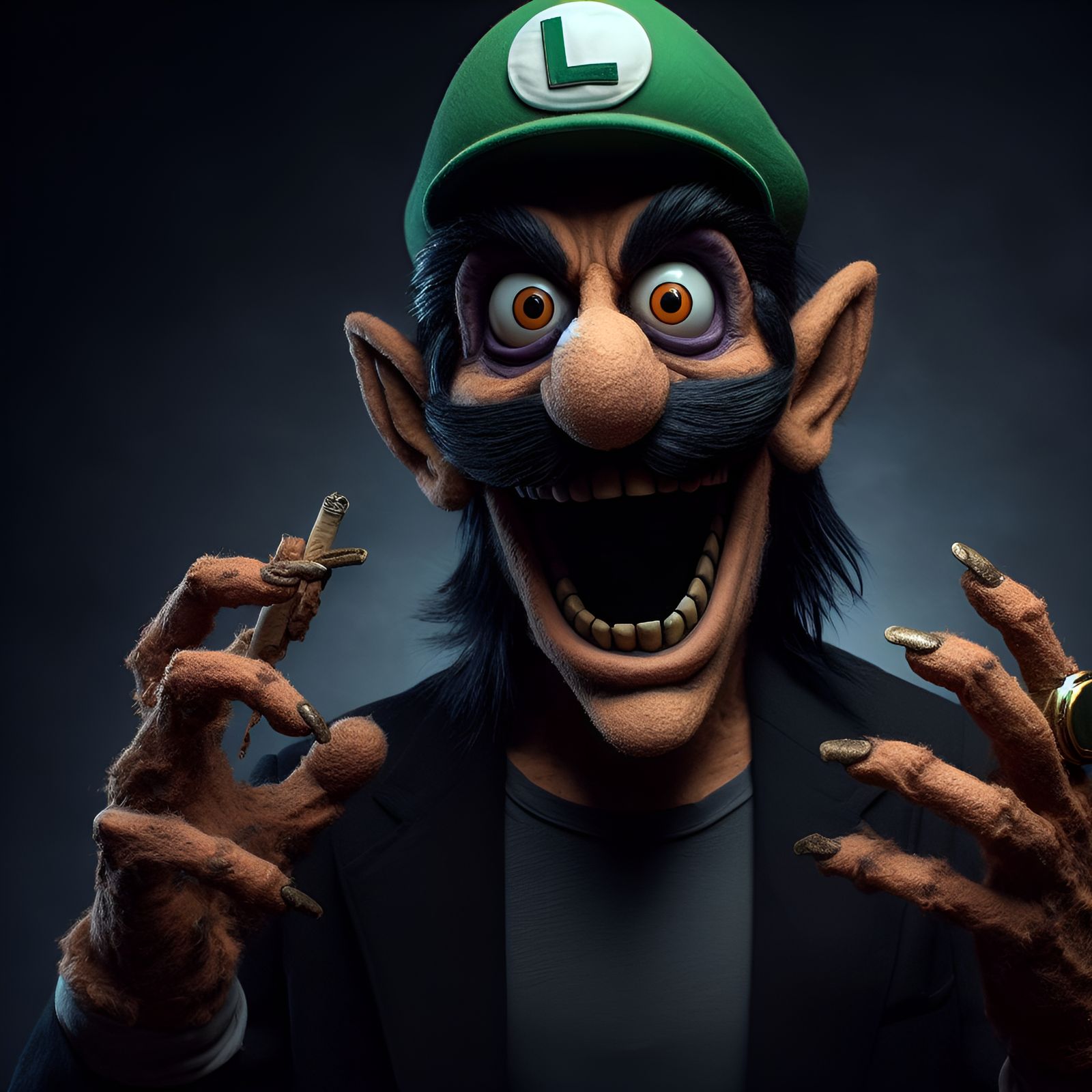 Daily Dall-E After Dark: "Stop hoarding the 1-up shrooms, Mario!!"