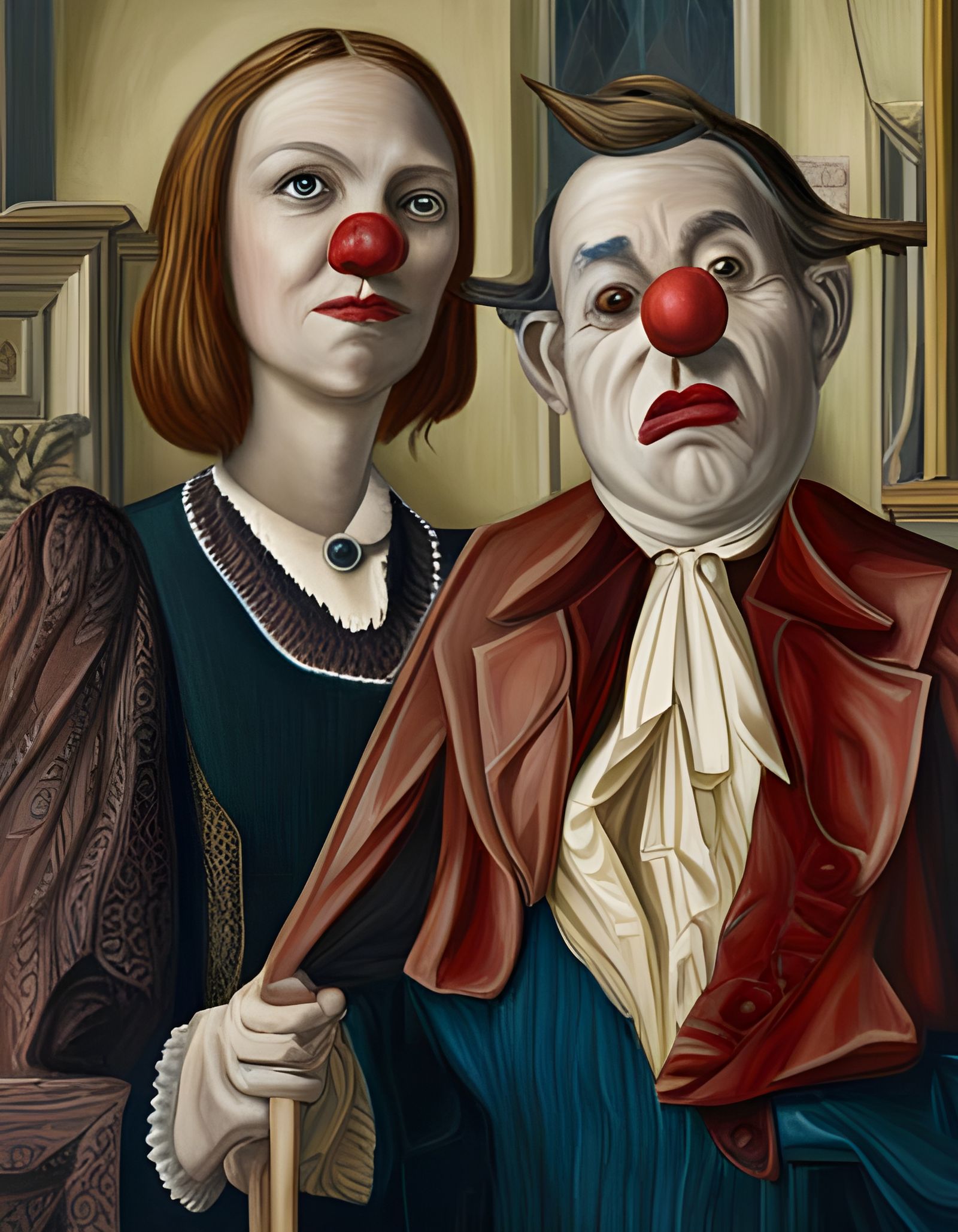 Old Fashioned Clown Couple  by @DarkStahl