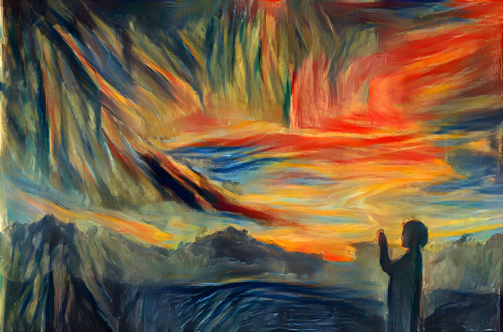 The prayer silhouette