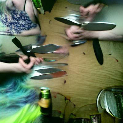 Sketty People with Knives