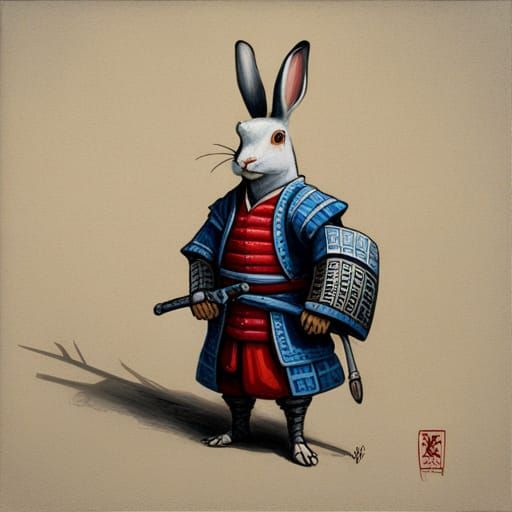 Samurai rabbit. - AI Generated Artwork - NightCafe Creator