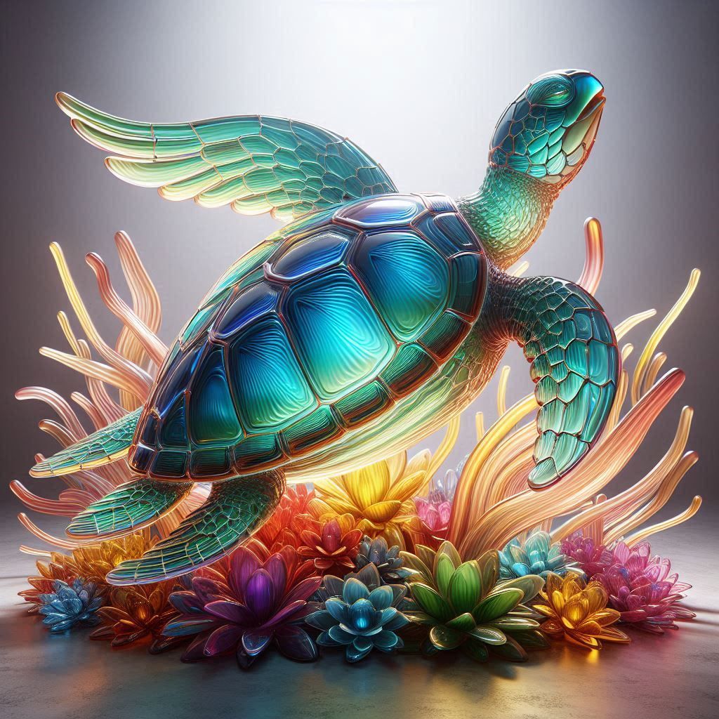 Frosted Glas Sea Turtle