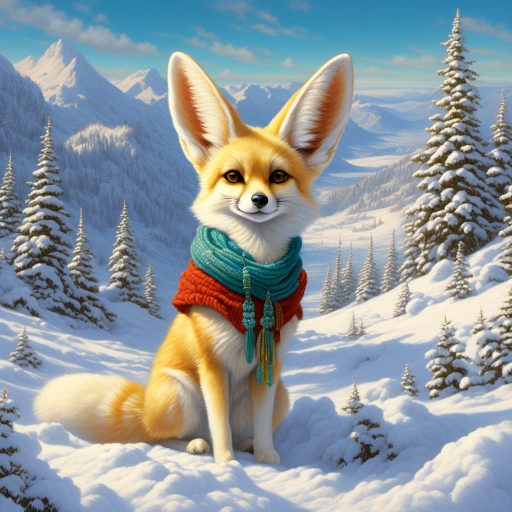 Fennec Fox in Winter