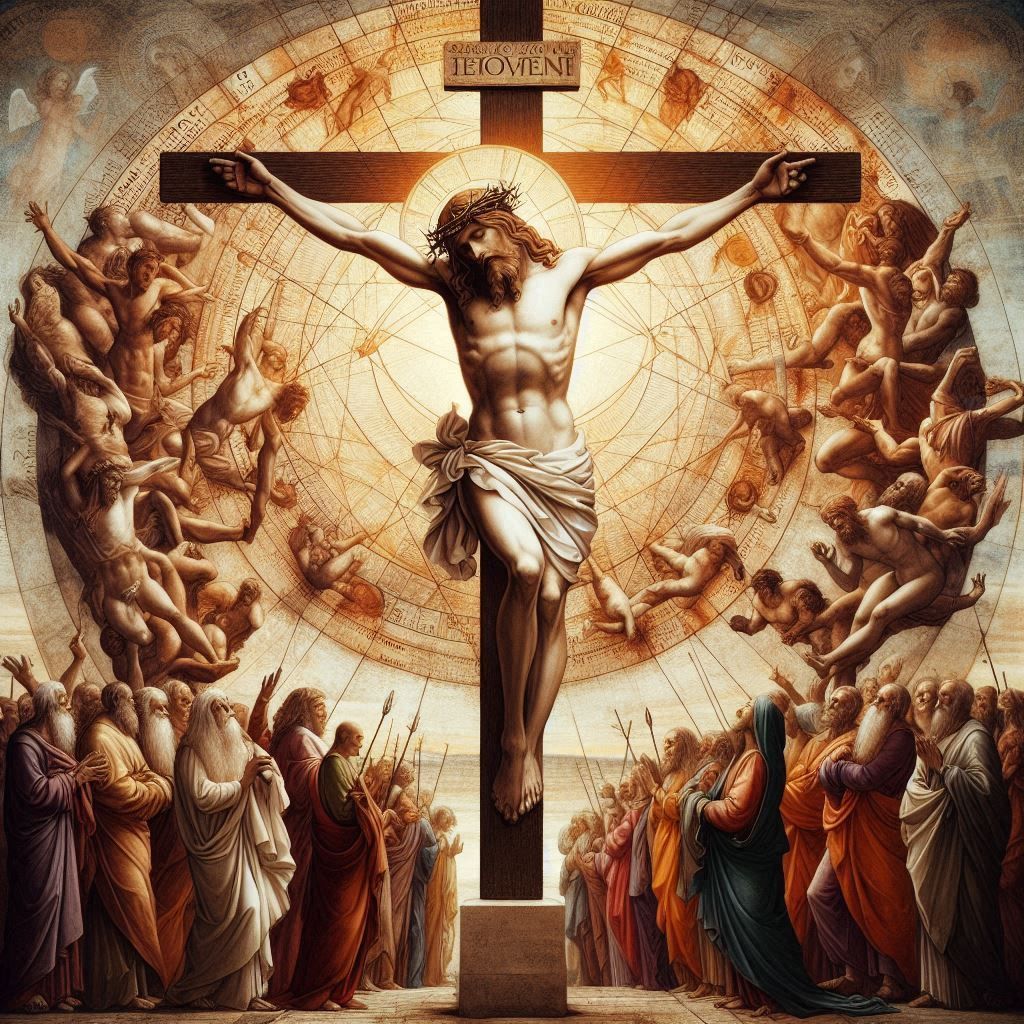 Christ crucifixion by Leonardo DaVinci.