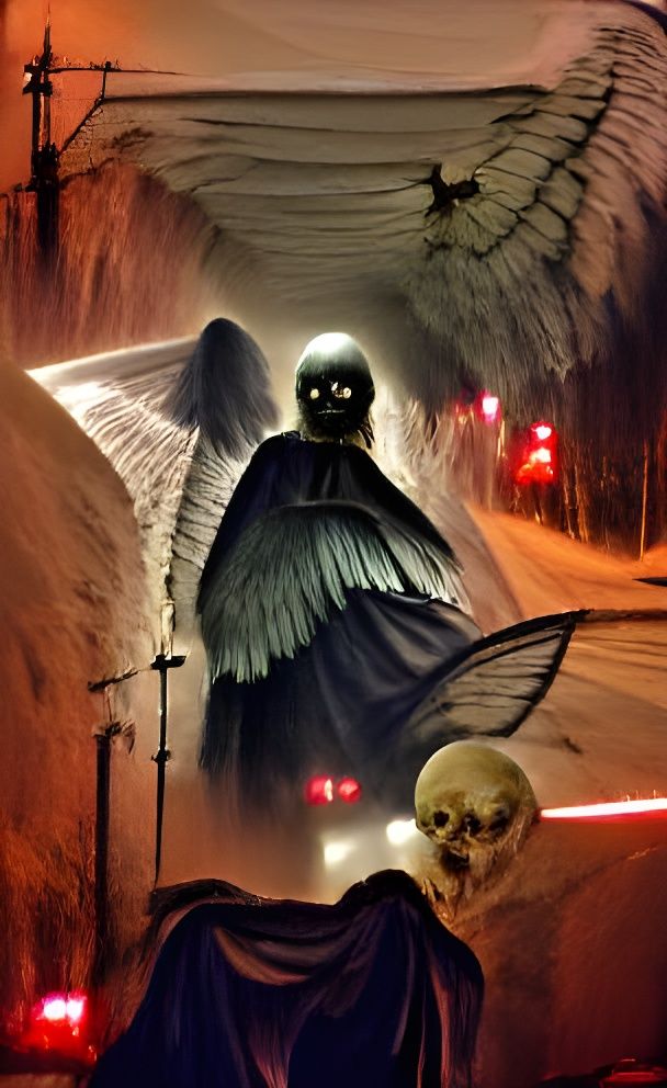 when the angel of death is staring you in the face. Terror, ...
