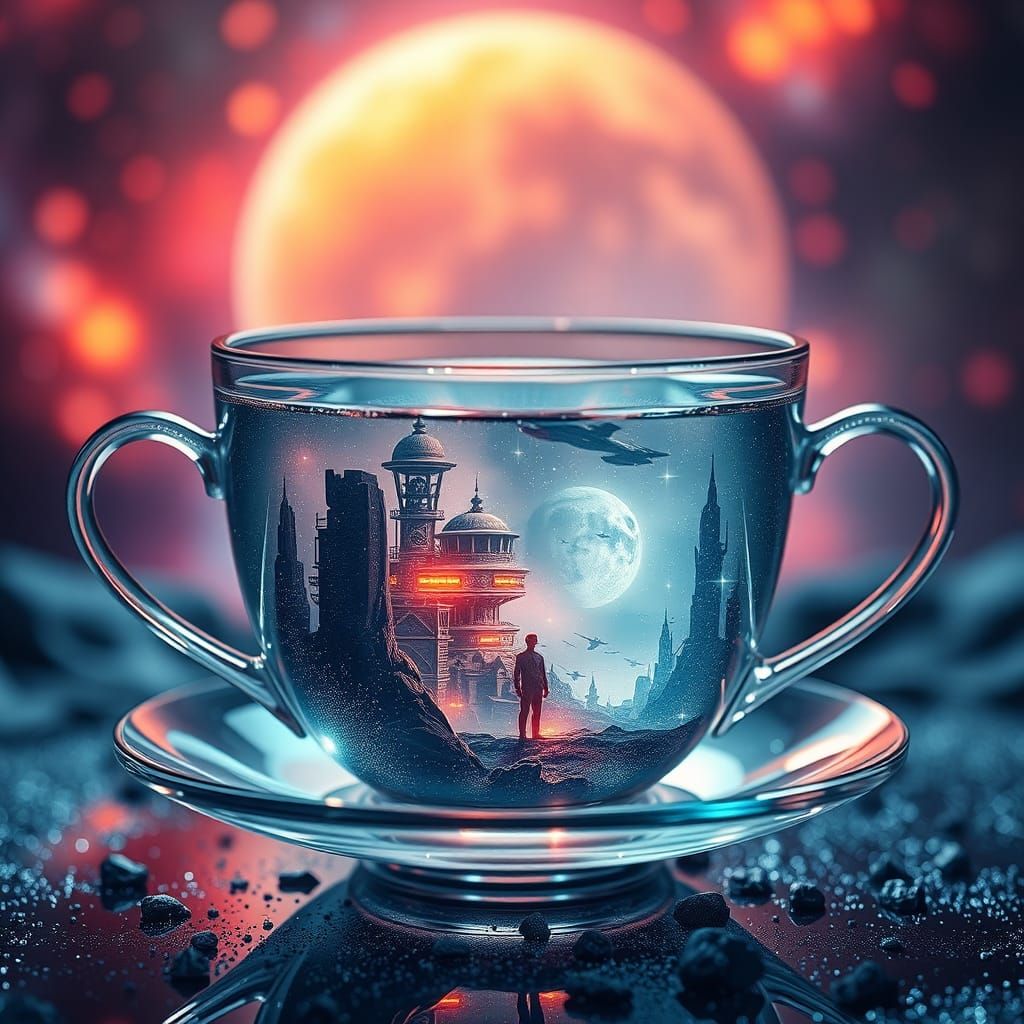  sci-fi alien teacup  by @Katie May