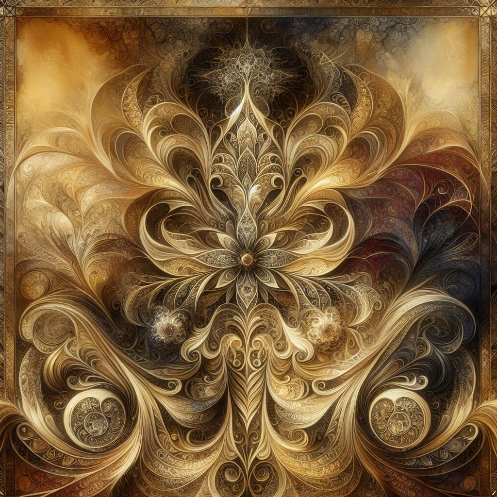A digital paper enriched with rich, deep gold tones, enhance...