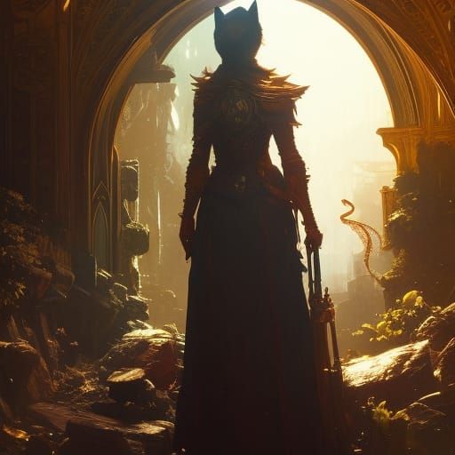 cat, a masterpiece, 8k resolution, dark fantasy concept art,...