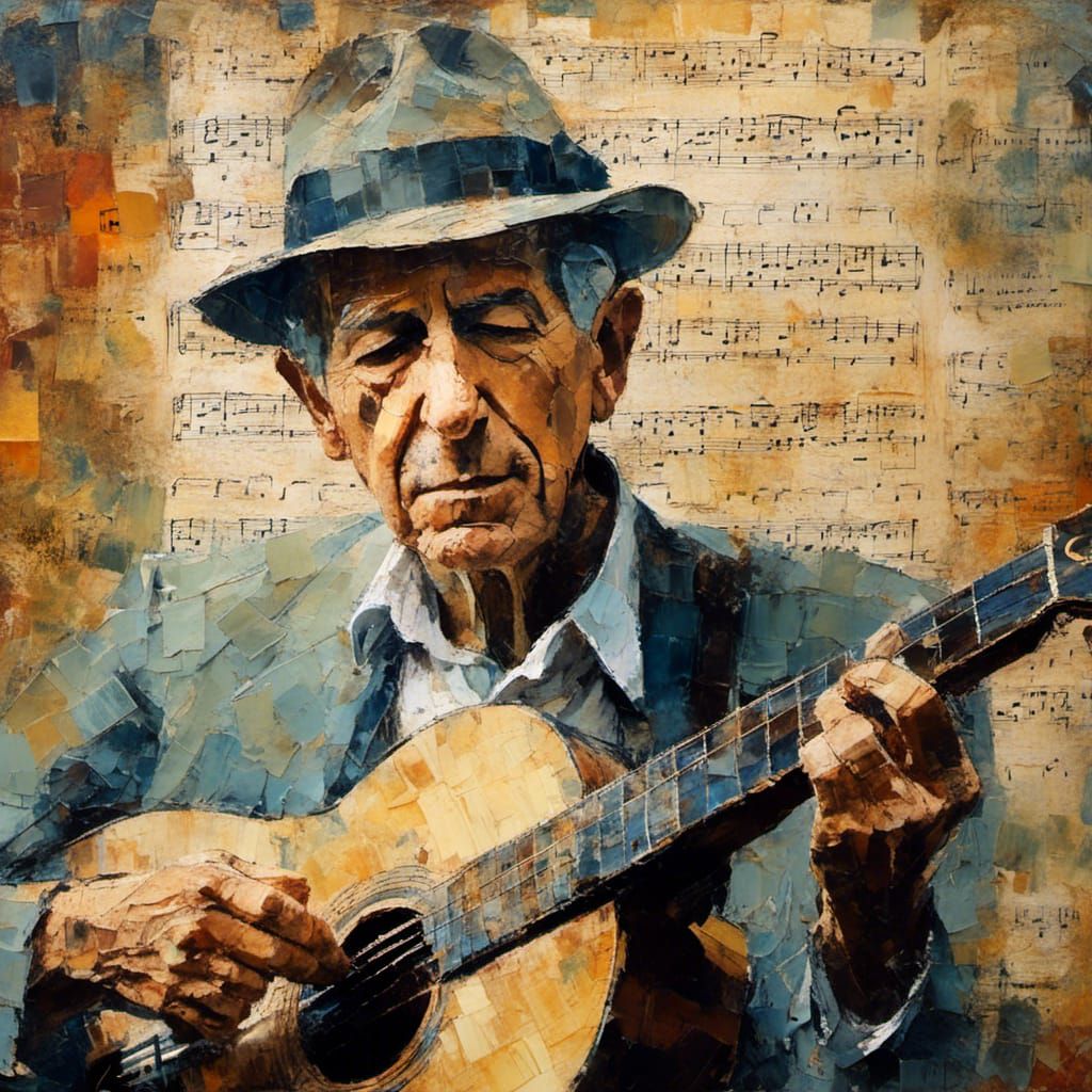 Leonard Cohen  by @BlueCat