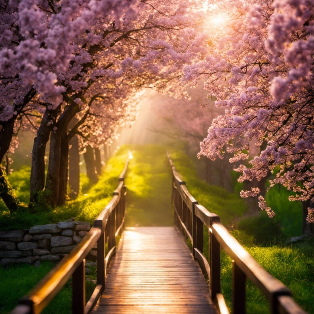 Heavenly footbridge