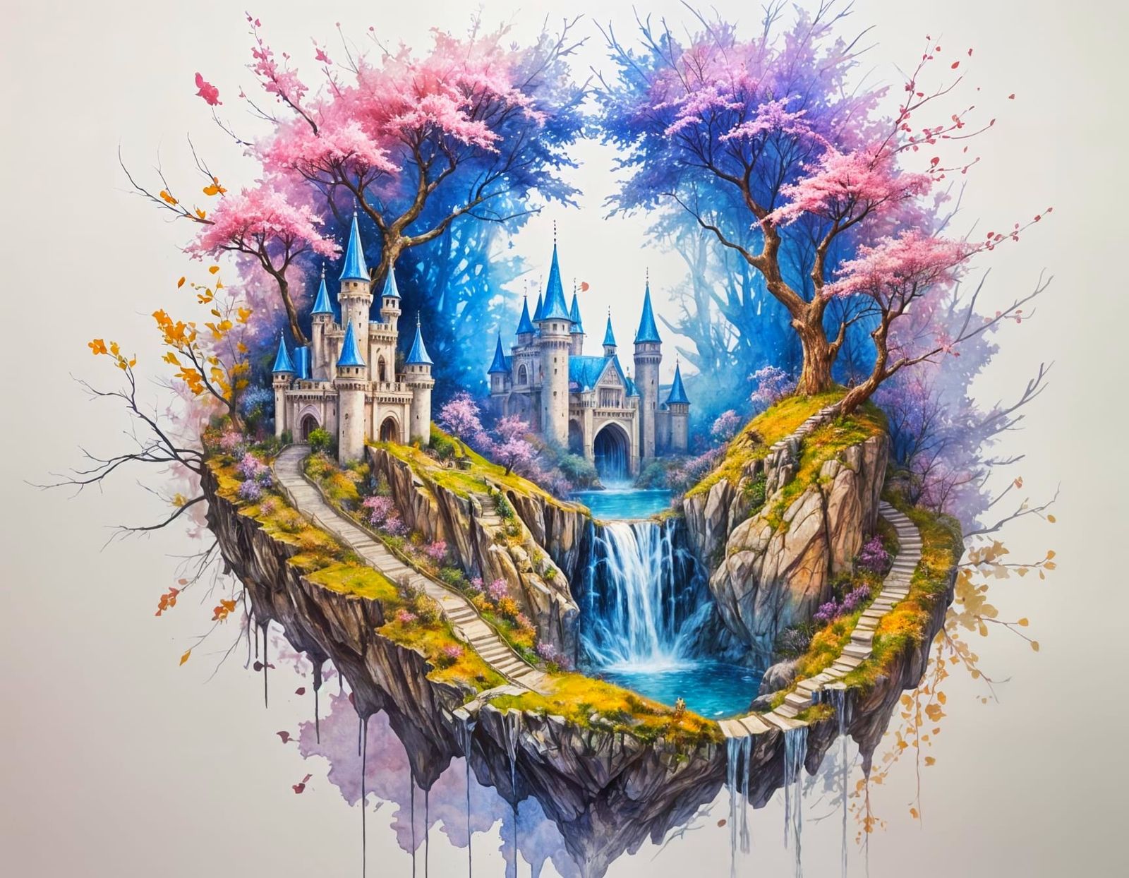 Enchanting Fairy Castle on Blossom Hill