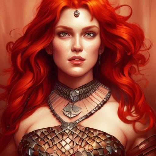 postage stamps, beautiful red sonja