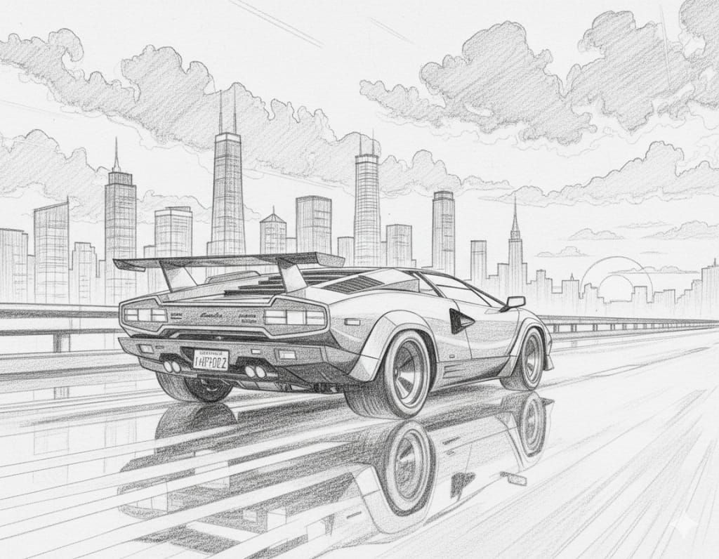 Sketch up Lamborghini Countach