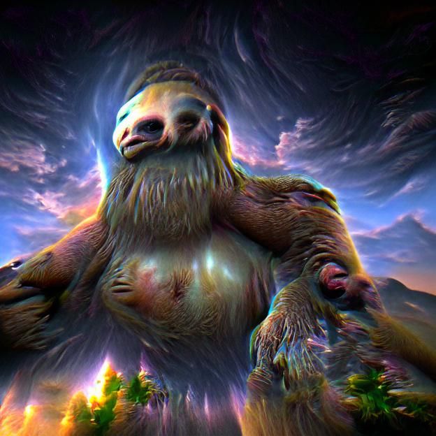 SLOTH GOD - AI Generated Artwork - NightCafe Creator